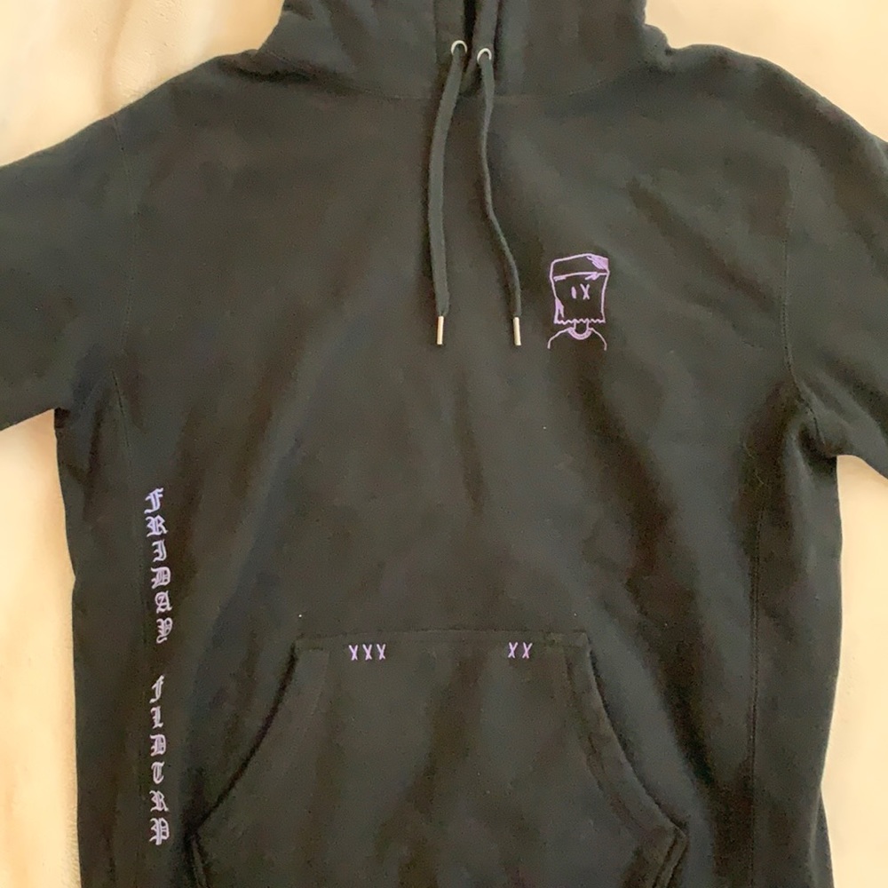 friday fieldtrip oversized black hoodie